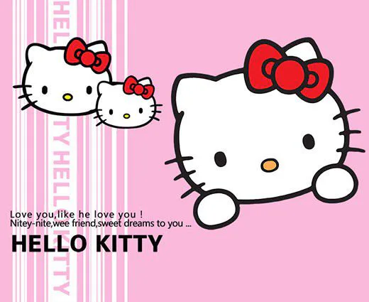 Tranh Dán Tường Hello Kitty