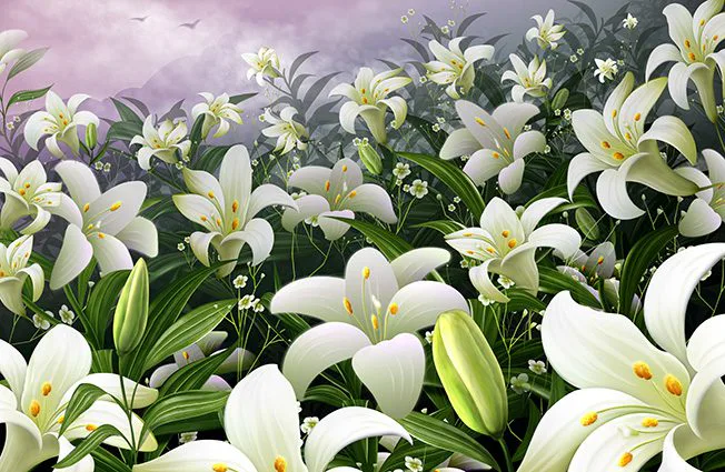 Tranh Dán Tường Hoa