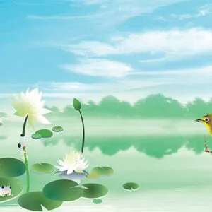 Tranh Dán Tường Hoa Sen