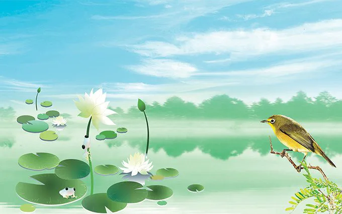 Tranh Dán Tường Hoa Sen