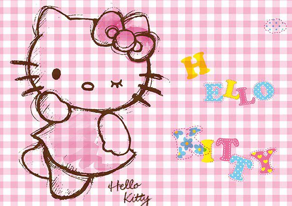 Tranh Dán Tường Hello Kitty