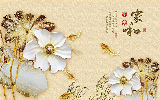 Tranh Dán Tường Hoa Sen