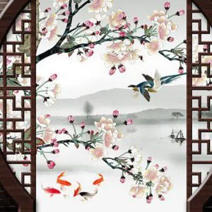Tranh Dán Tường Cửa Sổ