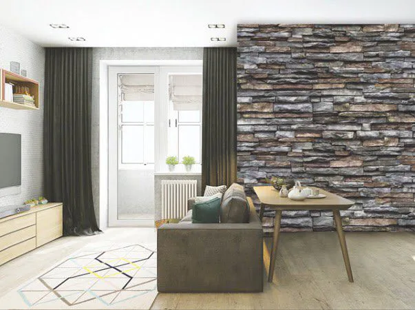 Giấy Dán Tường 3D Giả Đá 13