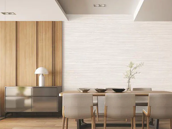 Giấy Dán Tường Màu Trắng Vân Ngang
