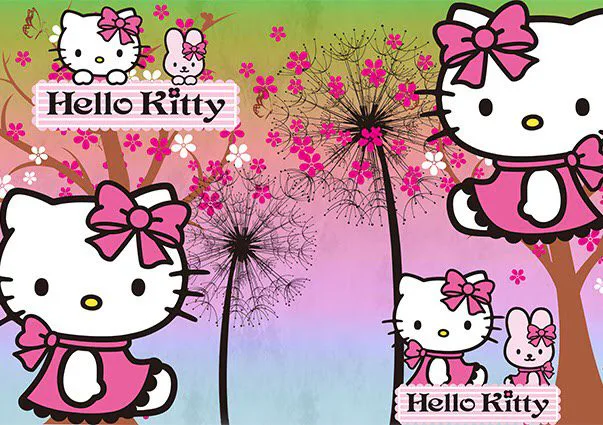 Tranh Dán Tường Hello Kitty