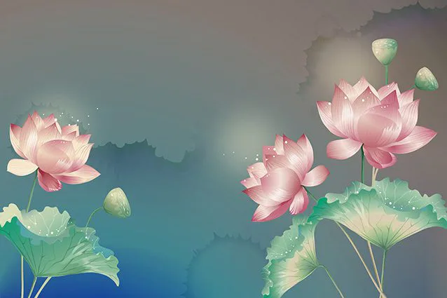 Tranh Dán Tường Hoa Sen