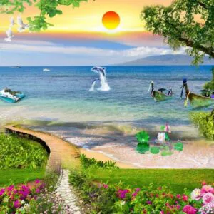 Tranh Dán Tường Cảnh Biển