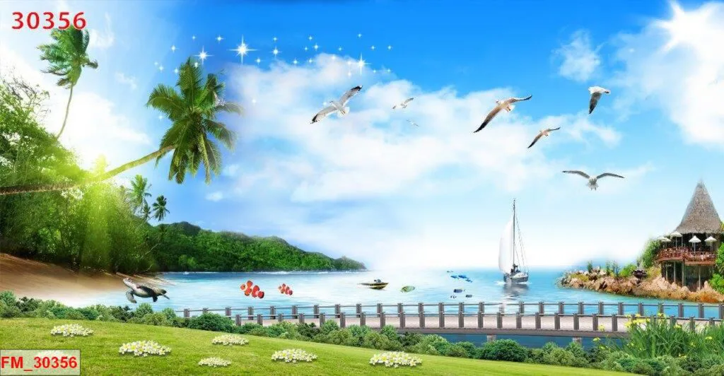 Tranh Dán Tường Cảnh Biển