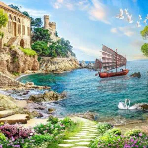 Tranh Dán Tường Cảnh Biển