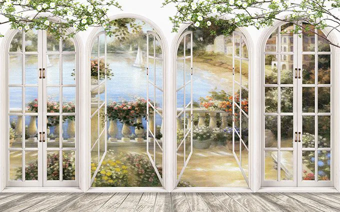 Tranh Dán Tường Cửa Sổ