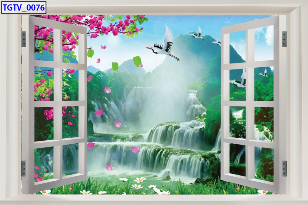 Tranh Dán Tường Cửa Sổ
