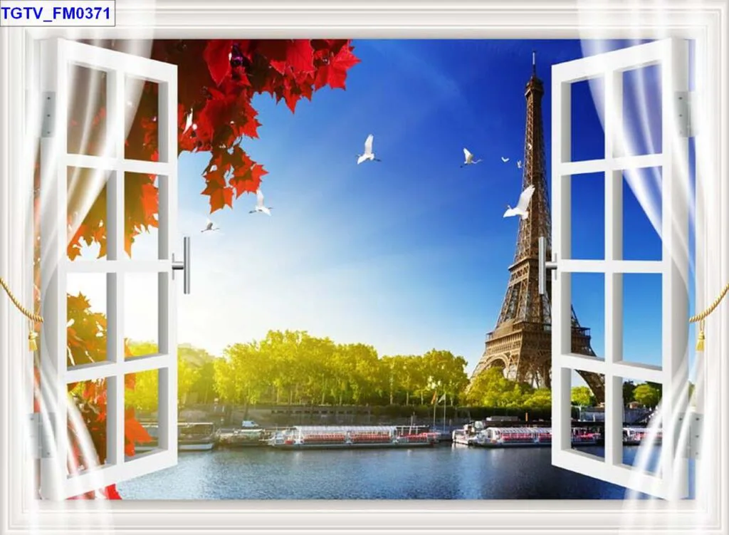 Tranh Dán Tường Cửa Sổ