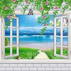 Tranh Dán Tường Cửa Sổ