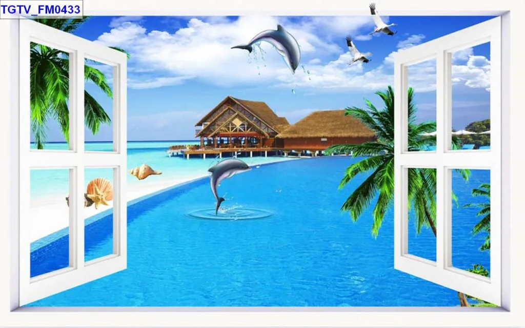 Tranh Dán Tường Cửa Sổ