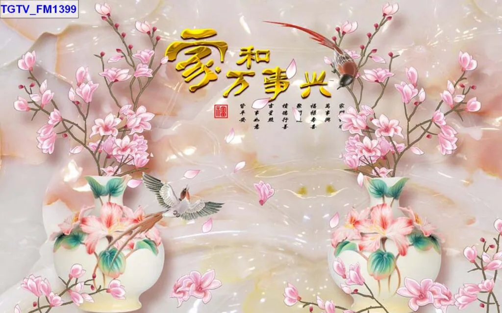 Tranh Dán Tường Bình Hoa