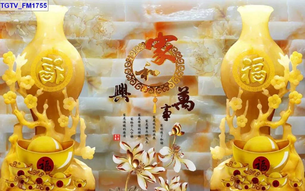 Tranh Dán Tường Bình Hoa