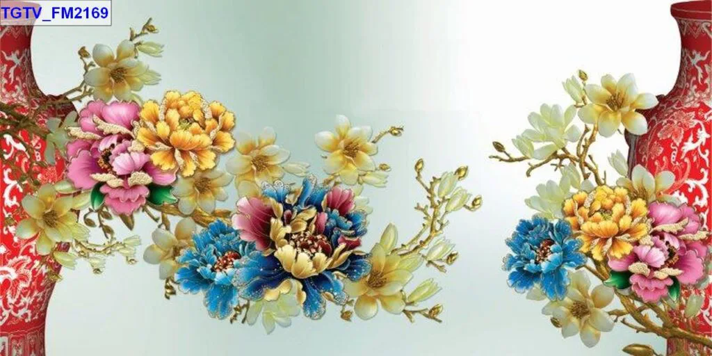 Tranh Dán Tường Bình Hoa