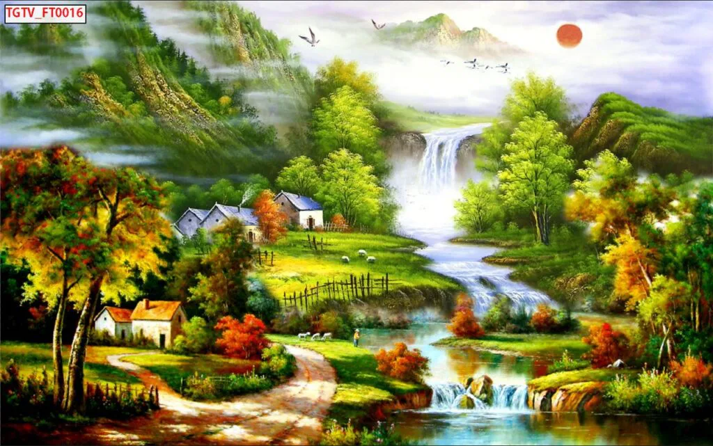 Tranh Dán Tường Sơn Thủy Phong Cảnh