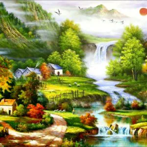 Tranh Dán Tường Sơn Thủy Phong Cảnh
