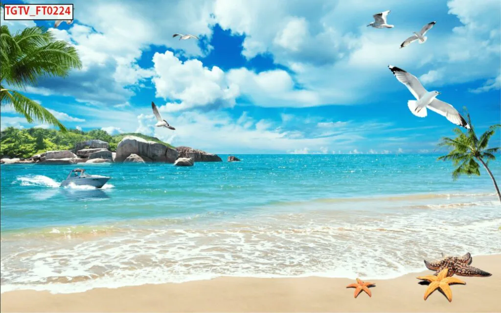 Tranh Dán Tường Cảnh Biển