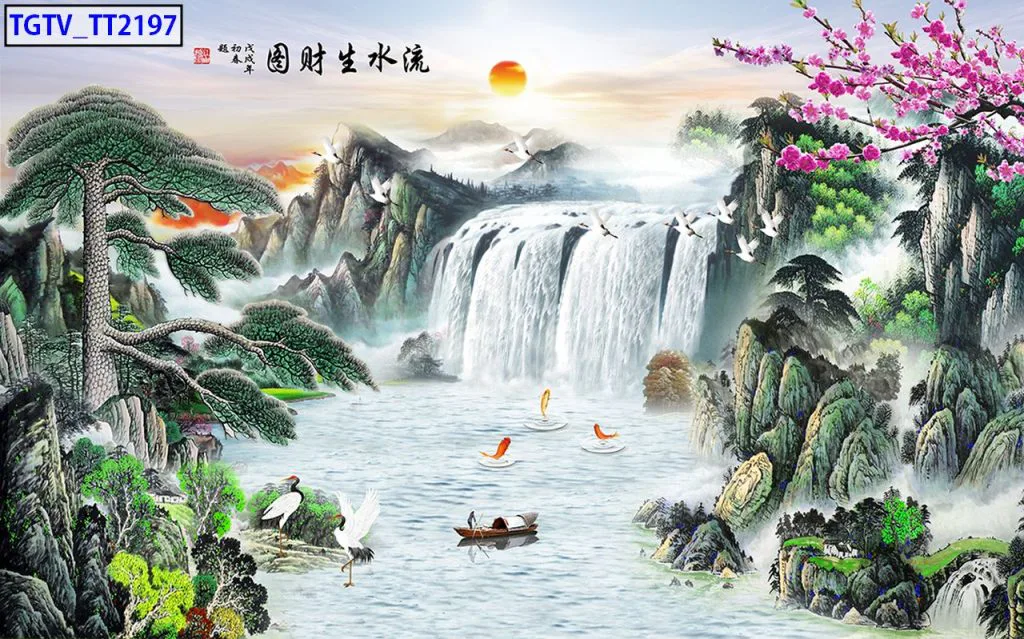 Tranh Dán Tường Sơn Thủy Phong Cảnh