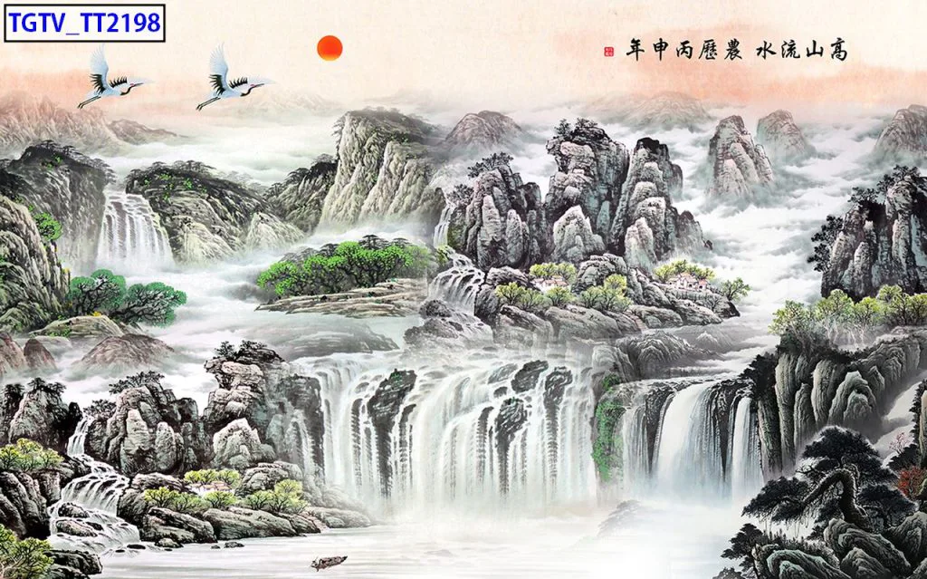 Tranh Dán Tường Sơn Thủy Phong Cảnh