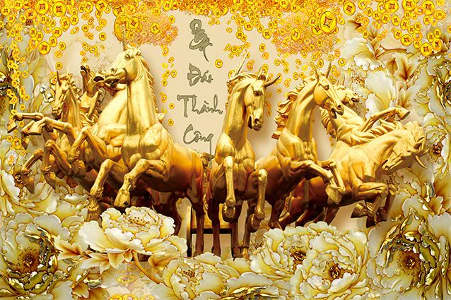 Tranh Dán Tường Mã Đáo Thành Công