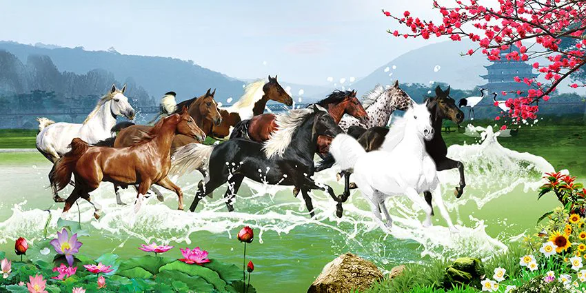 Tranh Dán Tường Mã Đáo Thành Công
