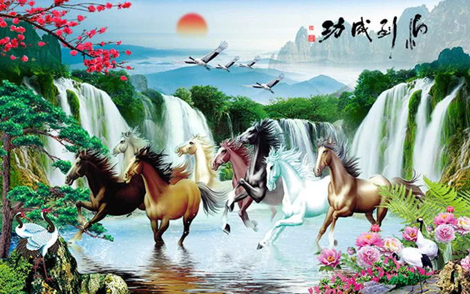 Tranh Dán Tường Mã Đáo Thành Công