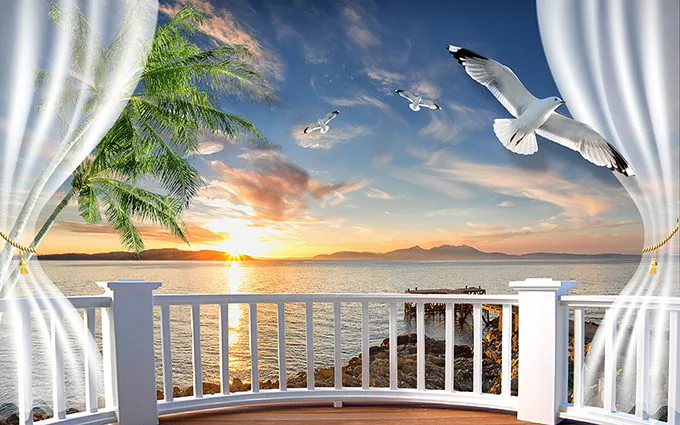 Tranh Dán Tường Cửa Sổ