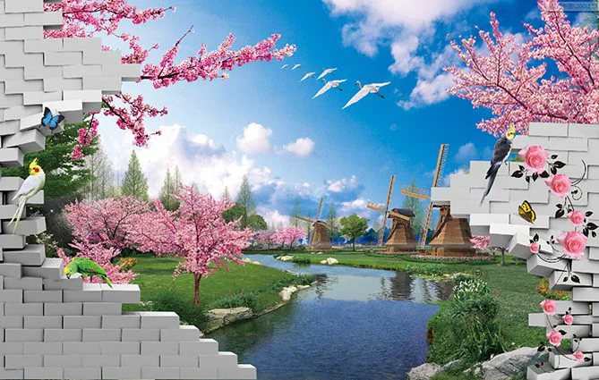 Tranh Dán Tường Cửa Sổ