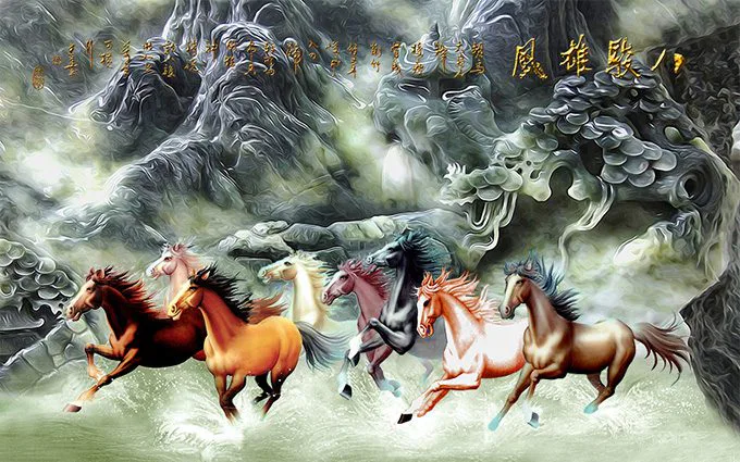 Tranh Dán Tường Mã Đáo Thành Công