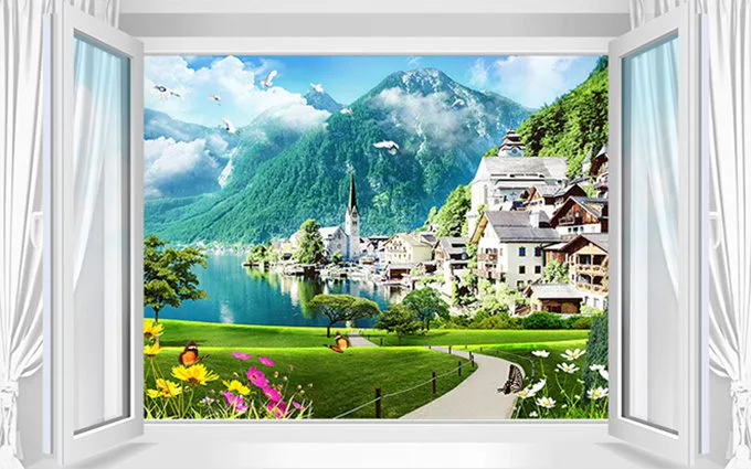 Tranh Dán Tường Cửa Sổ