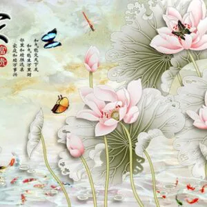 Tranh Dán Tường Hoa Sen 03