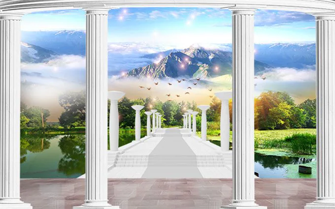 Tranh Dán Tường Cửa Sổ