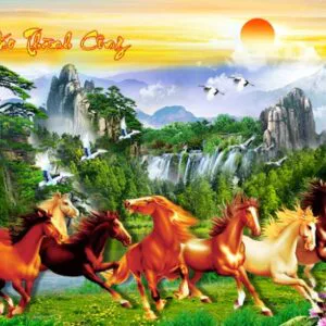 Tranh Dán Tường Mã Đáo Thành Công