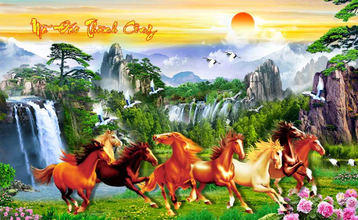 Tranh Dán Tường Mã Đáo Thành Công