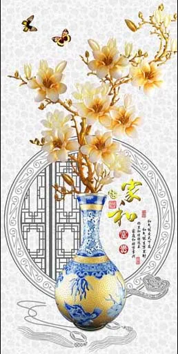 Tranh Dán Tường Bình Hoa