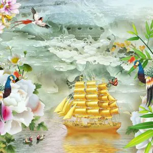 Tranh Dán Tường Phú Quý Thuận Buồm Xuôi Gió