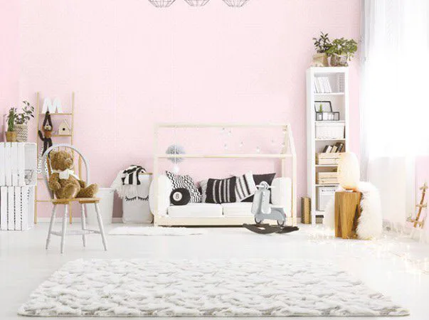 Giấy Dán Tường Màu Hồng Nhạt