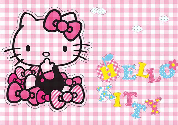 Tranh Dán Tường Hello Kitty
