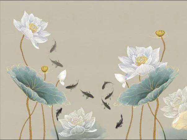 Tranh Dán Tường Hoa Sen