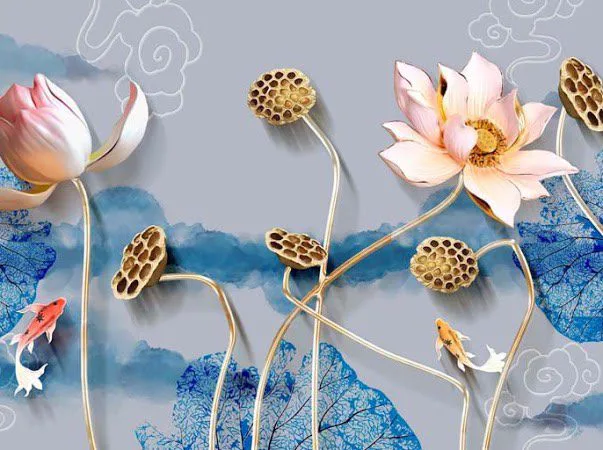 Tranh Dán Tường Hoa Sen