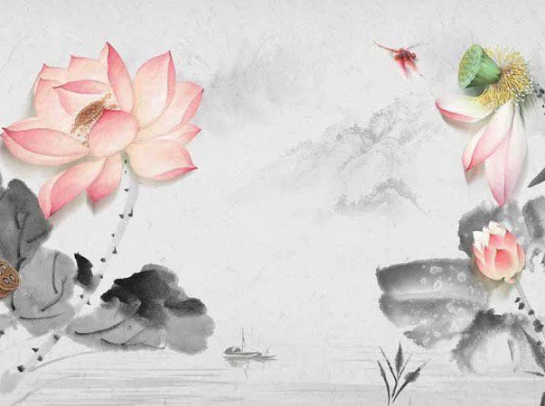 Tranh Dán Tường Hoa Sen
