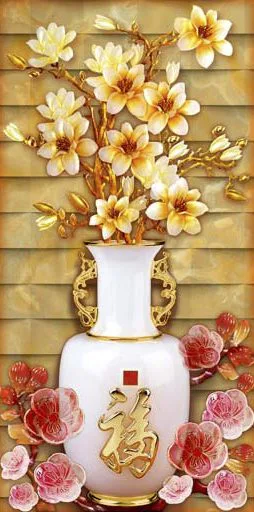 Tranh Dán Tường Bình Hoa