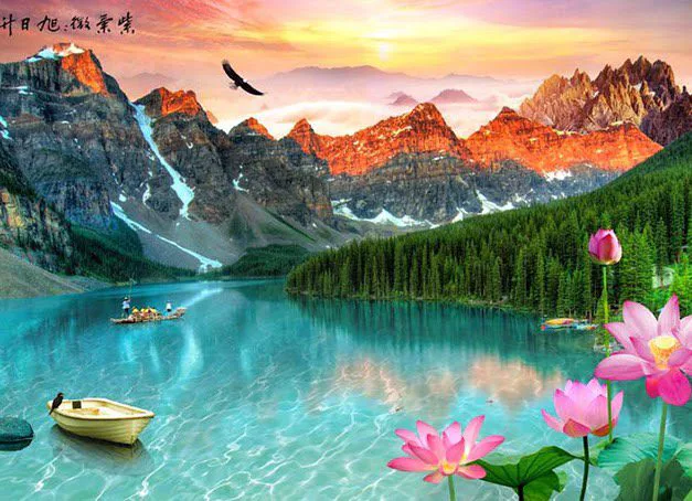 Tranh Dán Tường Sơn Thủy Phong Cảnh