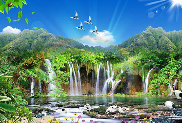 Tranh Dán Tường Sơn Thủy Phong Cảnh