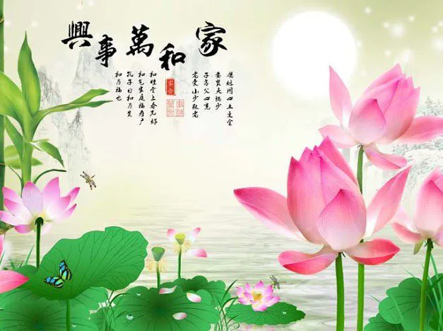 Tranh Dán Tường Hoa Sen