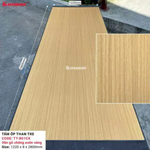 Tấm Ốp Than Tre Cao Cấp Gỗ Chống Xước Vàng